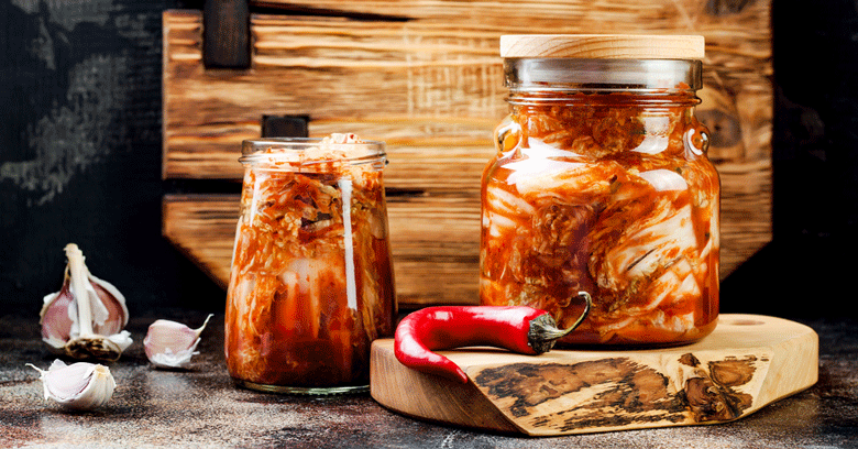 Kimchi made with Chillies in Korean cooking