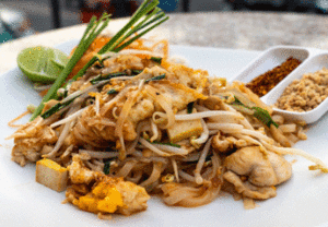 Link to pad thai with chicken and prawns recipe page