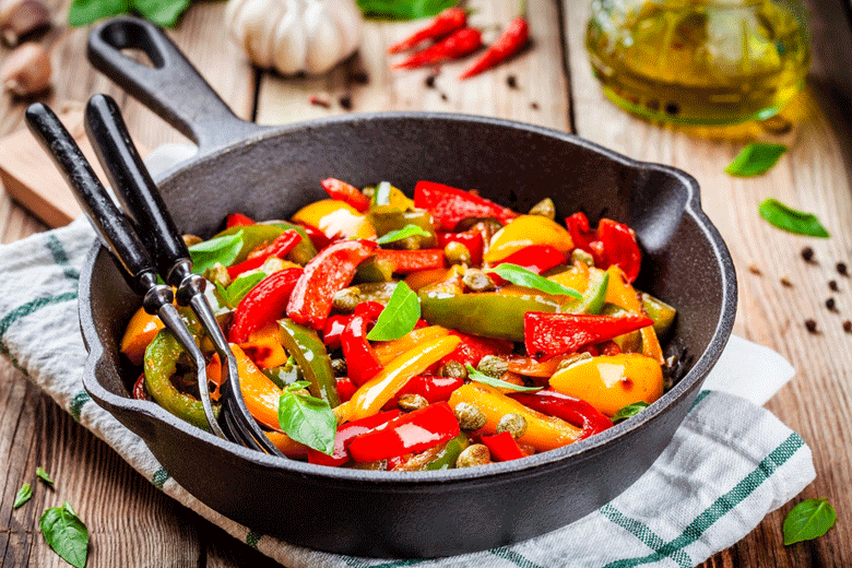 Italian roasted pepper salad