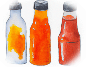 Hot sauce bottles 